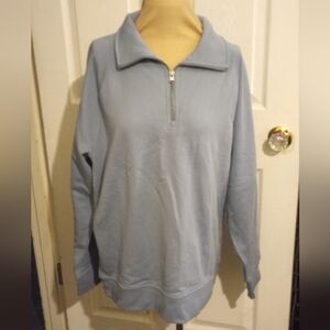 Vince blue 3/4 zip pull over sweater, size xl, NWT